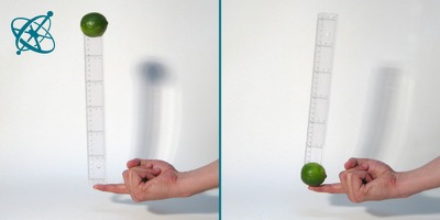 Ciênsação experimento mão na massa para sala de aula: Equilibrando um bastão ( física, mecânica, inércia, momento angular, equilíbrio)
