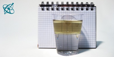 Ciênsação experimento mão na massa para sala de aula: Um copo com três lentes ( física, óptica, luz, fases, refração, índice de refração, água, óleo)